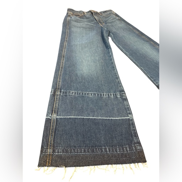 Veronica Beard Taylor Released Hem Cropped Wide-Leg Jean Size 26 - Picture 6 of 15